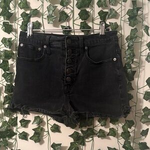 Madewell Black Jean Shorts